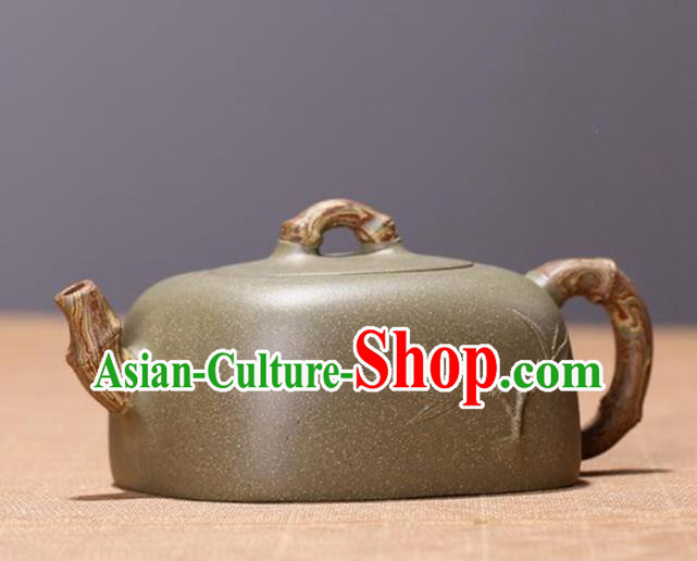 Traditional Chinese Handmade Kung Fu Zisha Teapot Grey Clay Pottery Teapot
