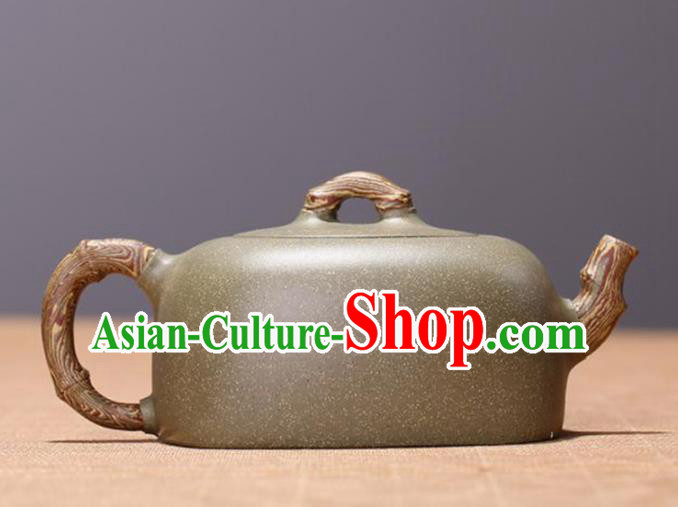 Traditional Chinese Handmade Kung Fu Zisha Teapot Grey Clay Pottery Teapot
