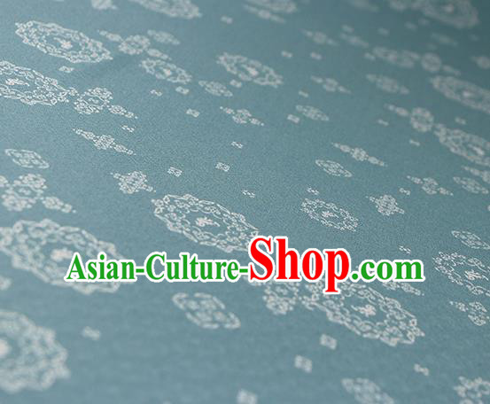 Traditional Chinese Classical Rosette Pattern Peacock Green Silk Fabric Ancient Hanfu Silk Cloth