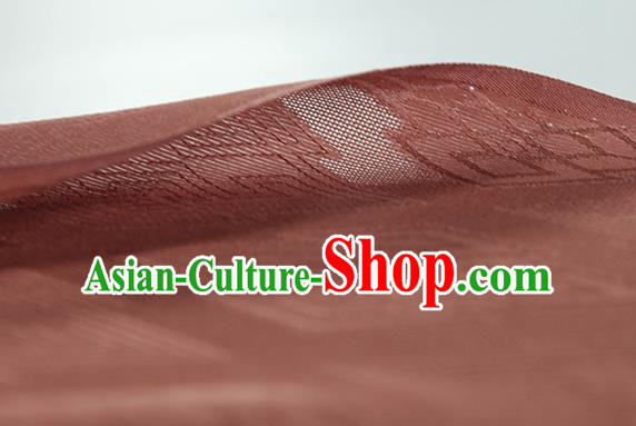 Traditional Chinese Classical Rhombus Pattern Brown Red Silk Fabric Ancient Hanfu Dress Silk Cloth