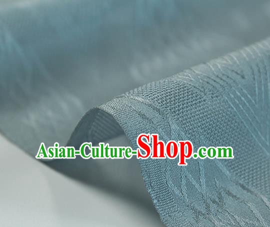 Traditional Chinese Classical Rhombus Pattern Blue Grey Silk Fabric Ancient Hanfu Dress Silk Cloth