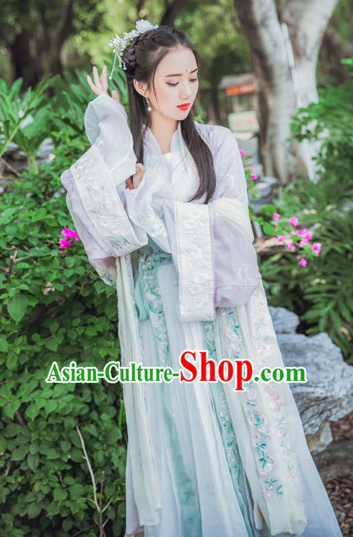 Traditional Chinese Song Dynasty Swordswoman Replica Costumes Ancient Nobility Lady Hanfu Dress for Women
