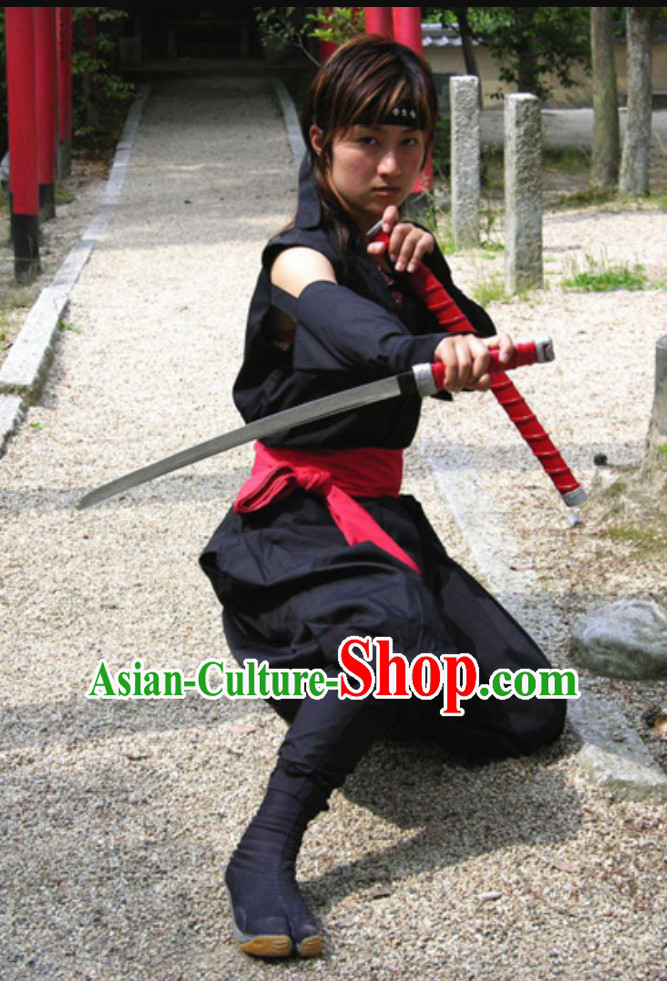 Ancient Japanese Ninja Suit Costume Japan Ninja Costumes Fighter Suits Complete Set for Men or Women