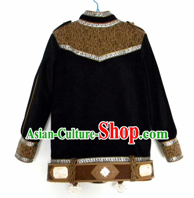 Chinese Traditional Mongol Nationality Costume Mongolian Ethnic Jacket for Men