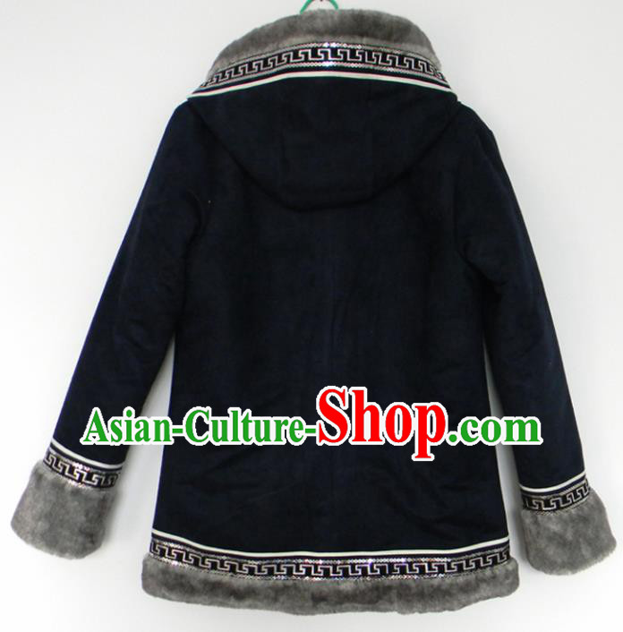 Chinese Traditional Mongol Nationality Winter Costume Mongolian Ethnic Cotton Padded Jacket for Men