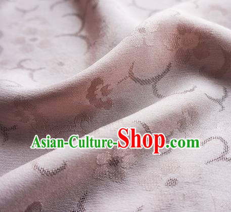 Traditional Chinese Classical Cherry Blossom Pattern Design Pink Silk Fabric Ancient Hanfu Dress Silk Cloth