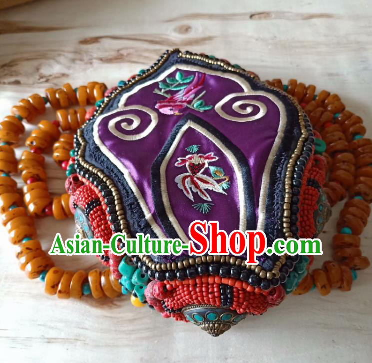 Chinese Traditional Zang Ethnic Hat Hair Accessories Tibetan Nationality Headwear for Women