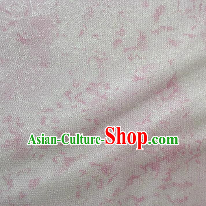 Traditional Chinese Classical Pattern Light Pink Brocade Fabric Ancient Hanfu Cheongsam Silk Cloth