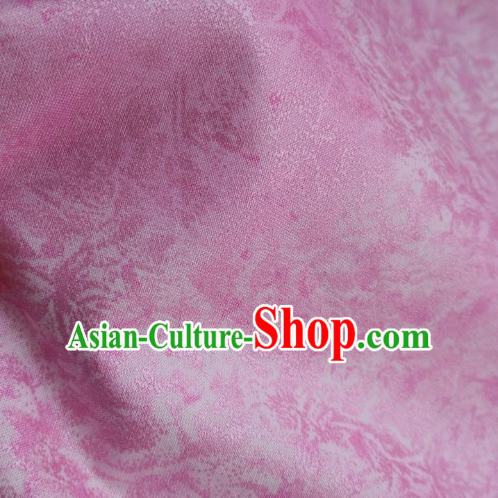 Traditional Chinese Classical Pattern Deep Pink Brocade Fabric Ancient Hanfu Cheongsam Silk Cloth