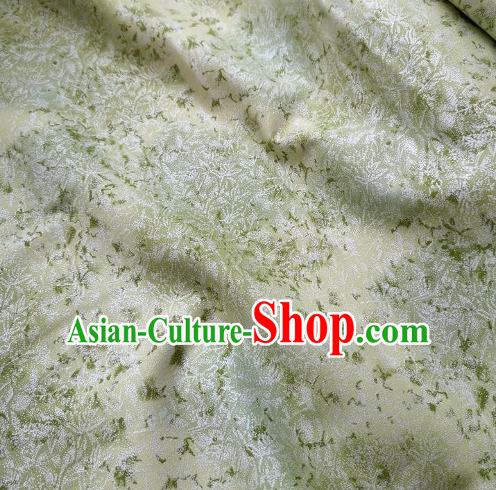 Traditional Chinese Classical Pattern Yellow Brocade Fabric Ancient Hanfu Cheongsam Silk Cloth