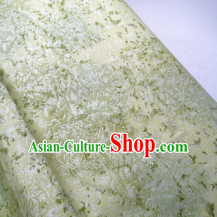 Traditional Chinese Classical Pattern Yellow Brocade Fabric Ancient Hanfu Cheongsam Silk Cloth