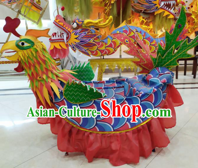 Chinese Lantern Festival Dance Phoenix Boat Traditional New Year Dragon Dance Prop Complete Set for Adult