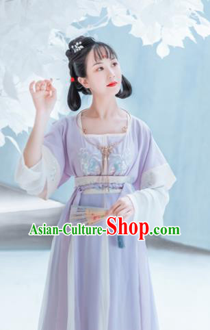 Traditional Chinese Tang Dynasty Palace Replica Costumes Ancient Court Maid Hanfu Dress for Women