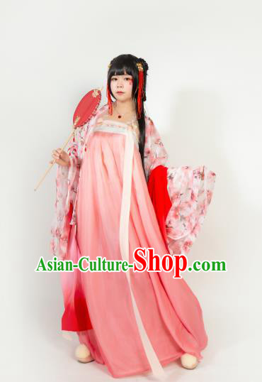 Ancient Chinese Tang Dynasty Nobility Lady Hanfu Dress Court Princess Historical Costumes for Women