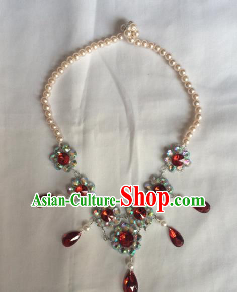 Chinese Beijing Opera Princess Necklace Traditional Peking Opera Diva Necklet Accessories for Women