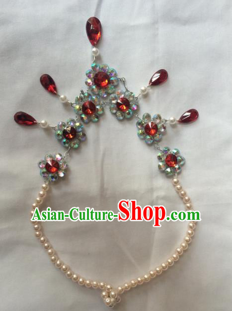 Chinese Beijing Opera Princess Necklace Traditional Peking Opera Diva Necklet Accessories for Women