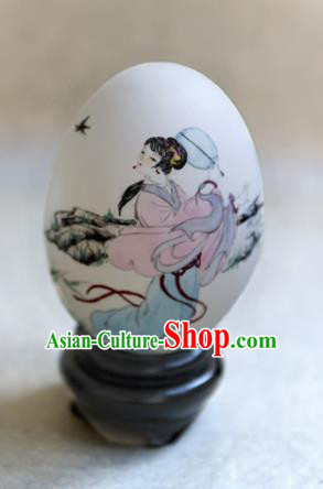 Chinese Wonder Hand Painted Beauty Butterfly Colorful Egg
