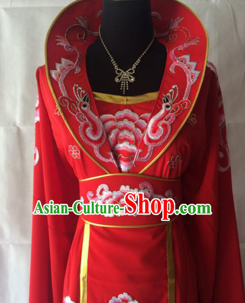 Chinese Beijing Opera Queen Red Dress Traditional Peking Opera Empress Costume for Women