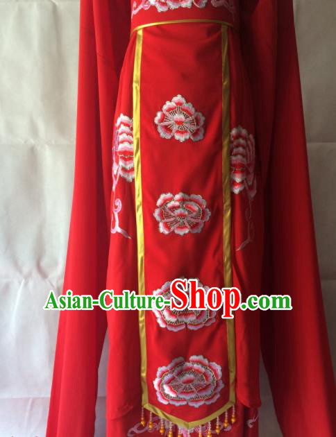 Chinese Beijing Opera Queen Red Dress Traditional Peking Opera Empress Costume for Women