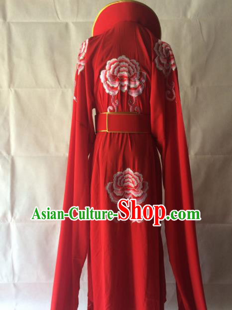 Chinese Beijing Opera Queen Red Dress Traditional Peking Opera Empress Costume for Women