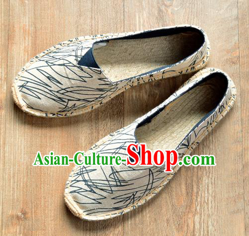 Traditional Chinese Martial Arts Shoes Handmade Flax Shoes National Multi Layered Cloth Shoes for Men