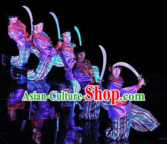 Chinese The Dream of Dongjing Song Dynasty Folk Dance Stage Performance Costume for Men