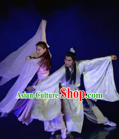 Chinese The Dream of Dongjing Song Dynasty Stage Performance Dance Costumes for Women for Men