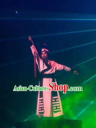 Chinese Magic Ganpo Longhu Mountain Taoist Zhang Stage Performance Dance Costume for Men