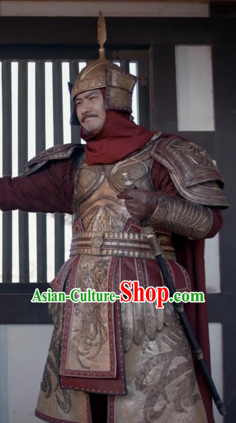 Ever Night Chinese Drama Ancient Tang Dynasty General Body Armor Swordsman Costumes for Men