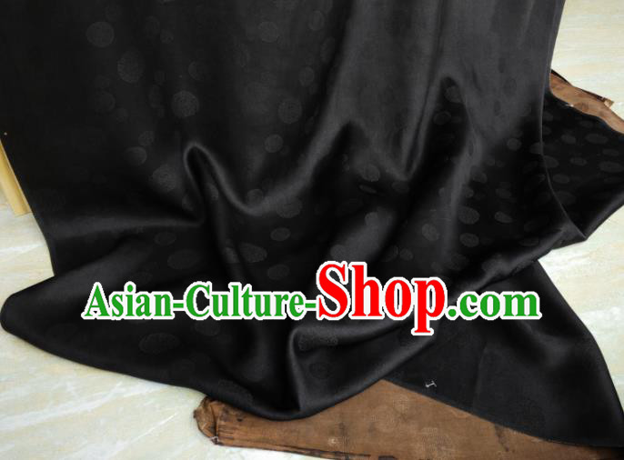 Traditional Chinese Classical Pattern Black Gambiered Guangdong Gauze Silk Fabric Ancient Hanfu Dress Silk Cloth