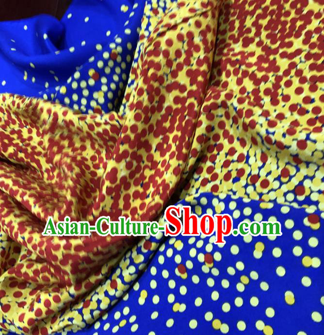 Deep Blue China Classical Diamond Pattern Material Traditional Song Dynasty  Design Brocade Fabric Hanfu Cloth