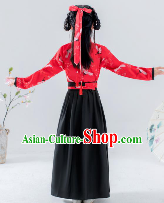 Chinese Traditional Ming Dynasty Girls Hanfu Dress Ancient Princess Costume for Kids