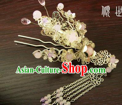 Chinese Ancient Court Queen Tassel Hairpins Traditional Classical Hanfu Hair Accessories for Women