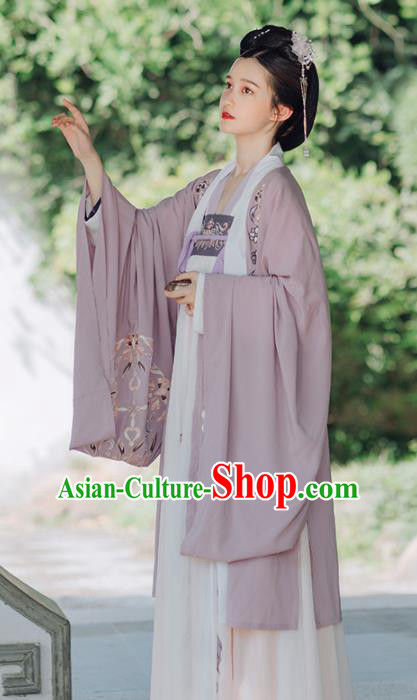 Traditional Chinese Tang Dynasty Imperial Concubine Replica Costumes Ancient Palace Lady Embroidered Hanfu Dress for Women