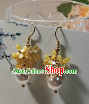 Traditional Chinese Classical Osmanthus Fragrans Earrings Hanfu Jewelry Accessories for Women