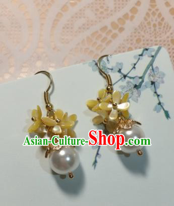 Traditional Chinese Classical Osmanthus Fragrans Earrings Hanfu Jewelry Accessories for Women