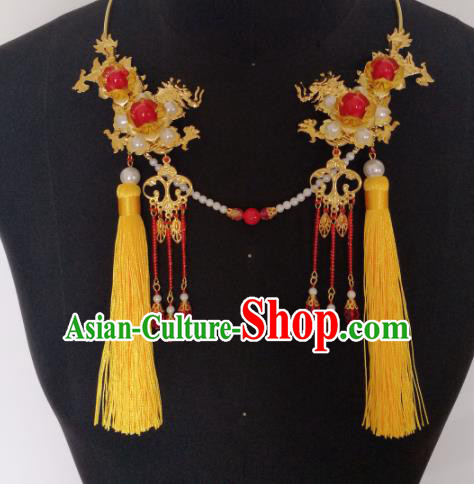 Traditional Chinese Classical Tassel Necklace Hanfu Jewelry Accessories for Women