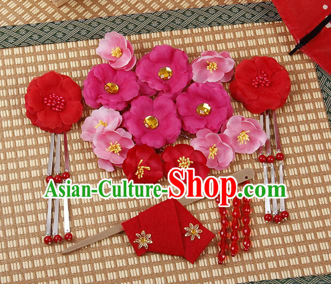 Traditional Japanese Cosplay Geisha Wigs and Hair Accessories for Women