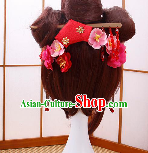Traditional Japanese Cosplay Geisha Wigs and Hair Accessories for Women