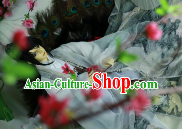 Traditional Chinese Cosplay Prince Swordsman White Clothing Ancient Nobility Childe Costume for Men
