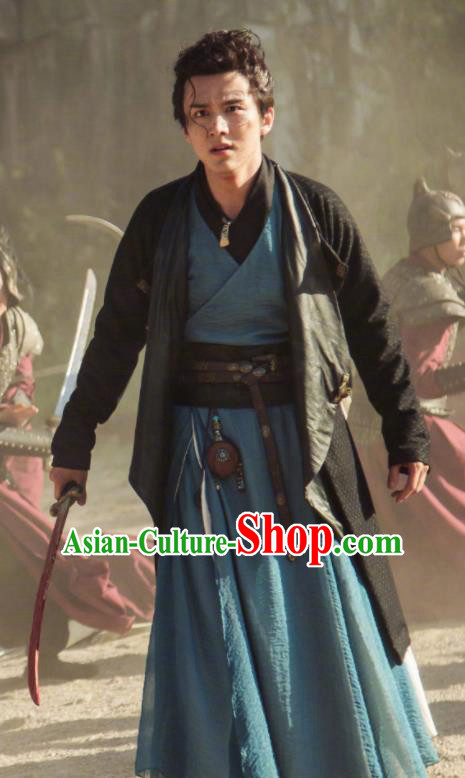 Ancient Chinese Song Dynasty Young Hero Hanfu Clothing Drama Young Blood Civilian Swordsman Costumes for Men