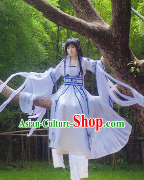 Chinese Cosplay Royal Princess Dress Ancient Female Swordsman Knight Costume for Women