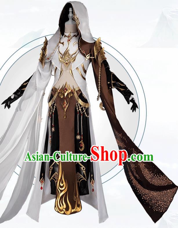 Traditional Chinese Cosplay Nobility Childe Clothing Ancient Swordsman Costume for Men