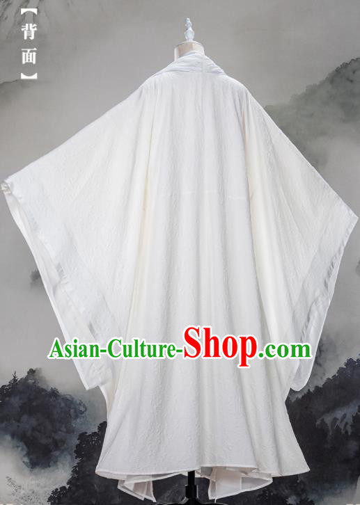 Traditional Chinese Cosplay The Untamed Prince White Clothing Ancient Swordsman Costume for Men