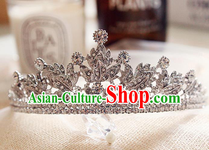 Top Grade Bride Royal Crown Handmade Wedding Hair Accessories for Women