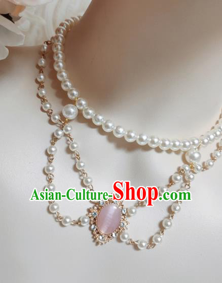 Top Grade Gothic Rose Chalcedony Necklace Handmade Necklet Accessories for Women