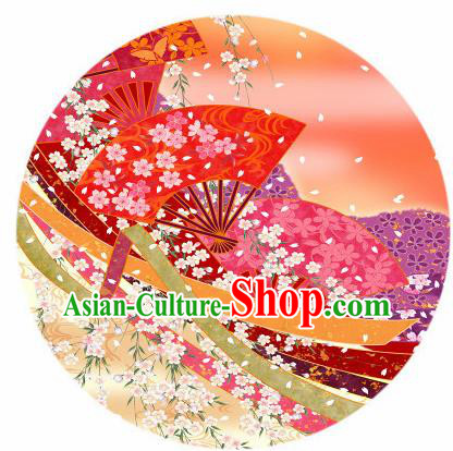 Japanese Handmade Printing Cherry Blossom Red Oil Paper Umbrella Traditional Decoration Umbrellas