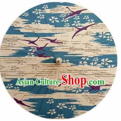 Japanese Handmade Printing Swan Oil Paper Umbrella Traditional Decoration Umbrellas
