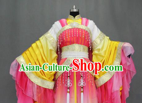 Traditional Chinese Cosplay Court Princess Pink Dress Ancient Drama Female Swordsman Costumes for Women