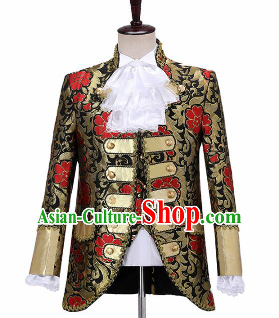 Traditional England Prince Costumes European Court Vest Coat Clothing for Men